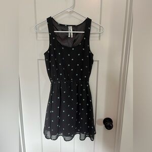 O’Neil: Navy Polka Dot Mini Sundress Teal Dots Y2K: Size XS